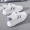 2024 Primavera e Outono Novos Sapatos Esportivos de Sola Grossa Moda Sapatos Brancos Femininos Mais Fácil de Combinar Sapatos Casuais de Sola Reta Populares