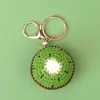 Llavero de Lana Tejido a Mano Fruta Uva Caqui Aguacate Colgante de Bolso Joyería Regalo