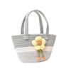 Bolsa de Flor de Paja Bolso de Mujer Estilo Nacional Verano Nuevo Estilo Étnico Fresco Bolso de Hombro Bolso de Mano Estilo Occidental Bolso Tote