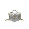 Mini Bolsa Pequeña Bolso de Mano Moda Lindo Acolchado de Diamantes Bolso Cruzado con Cadena Nuevo Estilo Venta Caliente Transfronteriza Celebridad de Internet Bolso Súper Popular