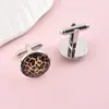 Botões de Punho de Metal Esmaltado Pintado Transfronteiriços, Botões de Punho de Camisa Franceses Modernos e Interessantes, Botões de Punho, Atacado do Fabricante