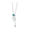 Collar de Plata con Corazón Blanco y Cristal Blanco Estilo Ins Coreano para Mujer Cadena de Clavícula Colorfast de Acero de Titanio de Lujo Ligero Accesorios de Alta Gama