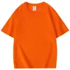 Em estoque: Camiseta de algodão puro 220g, manga curta, ombro caído, estilo coreano, fornecimento exclusivo, modelagem solta, camiseta unissex