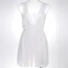Camisón Sexy de Malla con Encaje Transparente Pura Pasión Espalda Profunda Descubierta Camisola Lencería Erótica Conjunto de Ropa de Casa para Mujer 9019