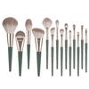 Set de Pinceles de Maquillaje Cangzhou Luyun de 14 Piezas Empacados en Barril, Herramientas de Belleza, Pincel para Base, Set de Pinceles de Maquillaje de Cerdas Suaves, Fijación de Maquillaje, Sombras de Ojos, Portátil