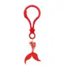 Chaveiro de plástico de cauda de sereia de PVC lagosta pingente de presente de festa acessório de decoração de cauda de peixe transfronteiriço