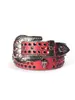 Cinturón Popular Transfronterizo Estilo Punk con Calavera de Pedrería y Hebilla de Aleación, Accesorio de Cinturón Grueso Personalizado con Acabado de Alta Gama