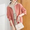 Cárdigan de punto de talla grande para primavera de 2024 para madre, chaqueta con capucha estilo occidental para mujeres de mediana edad y mayores, chaqueta que reduce la edad