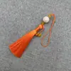 Xiangfei 8B-7 Loto Tallado Doble Borla Colgante Borla Traje Antiguo Dinastía Han Solapa Prensada Escalón Prohibido Estilo Antiguo Ropa con Espalda de Nube Accesorios