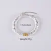 Pulsera Antiestática Más Vendida de Amazon Accesorios Transfronterizos Triángulo de Plata Rota Frijol Dorado Pulsera de Cuentas de Queso