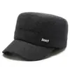 Gorra plana de invierno para hombres de mediana edad y ancianos, para papá y abuelo, a prueba de frío para exteriores, engrosada con forro polar para abrigar, gorra de algodón