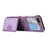 Adecuado para Samsung Zflip7 Soporte de Tarjeta de Diamante Plegable Modelo Cruzado Zflip6/5/4/3 Tarjeta Teléfono Móvil Funda de Cuero