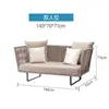 Sofá de Exterior Pátio Ar Livre Rattan Duplo ou de Três Pessoas Cadeira de Rattan Impermeável Proteção Solar Jardim Lazer Cadeira de Rattan Combinação de Mesa de Centro