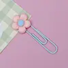 Clips de papel florales estilo ins coreano, marcapáginas coloridos creativos, papelería de oficina para estudiantes, papelería de decoración para agenda al por mayor