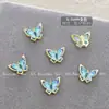 Decorações de Unhas Artísticas 3D de Borboleta da Moda, Decorações de Unhas com Strass Transparente Iridescente, Estilo Palácio Popular