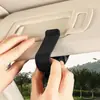 Armação de Óculos de Sol para Carro Fibra de Carbono Hastes Presilha para Óculos Multifuncional no Carro Criativo Caixa para Olhos Cartão Presilha Dupla Face no Painel