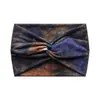 18cm Europeu e Americano Transfronteiriço Estampado Cruz Yoga Esportes Faixa de Cabelo Laço Nó Retrô Castanha Lado Largo Tie Dye Faixa de Cabeça Turbante