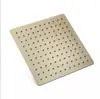 Cabezal de Ducha Superior de Acero Inoxidable, Cabezal de Ducha Presurizado de una Sola Cabeza, Accesorio Universal de 4 Puntos, Acabado Dorado Cepillado