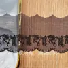 Ribete de encaje, bordado original de seda de leche, patrón de ondas de caqui, adorno de falda para ropa infantil, encaje de malla soluble en agua