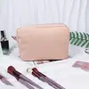 Bolsa de Maquiagem com Logo Personalizado, Armazenamento de Viagem, Leve, Bolsa de Mão de Grande Capacidade, Padrão de Bolsa de Maquiagem Listrada, Despertador, Caneca