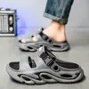 Pantuflas para Hombre y Mujer, Nueva Tendencia Deportiva de Verano, Sandalias Slip-On para Parejas con Suelas Suaves, Suelas Gruesas para una Sensación Cómoda, Sandalias de Doble Uso que Aumentan la Altura