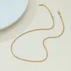 Colar com Pingente de Corrente Única, Caixa, Pingente Lateral em Formato de Semente, Osso de Cobra Redondo Martelado, Cruz, Lábio, Corrente Clavicular O, Fecho da Corrente Combinando