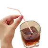 Popotes Desechables Empacados Individualmente Largos para Maternidad y Niños Plástico de Grado Alimenticio Flexibles Bebida de Leche de Soya Café