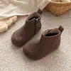 Botas de Gamuza estilo Coreano para Niñas Birkenstock 2026 Otoño/Invierno Nueva Llegada Calidez con Forro de Terciopelo Cremallera Lateral Botas Martin estilo Británico para Niños