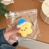 Juguete de apretar creativo para aliviar el estrés, amuleto de pan con forma de tostada, accesorio versátil y divertido para mochilas y llaveros