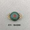 Novo Aquamarine Jasper Mão Cartão Incrustado DIY Handmade Bead Pulseira Colar Areias Antigas Ouro Jóias Acessórios