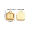 Base de Acero Inoxidable Chapada en Oro de 18 Quilates, Accesorios de Joyería para Collar y Pulsera Hechos a Mano para Bricolaje, Engaste para Colgante de Piedra del Tiempo