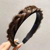 Diadema de trenza de espiga de pescado femenina clip para el cabello trenzado una trenza retorcida peluca clip para el cabello diadema para el cabello de cráneo alto tocado
