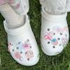 Accesorios para Zapatos Croc Flor para Zapatos Hebilla para Zapatos DIY Corazón Femenino Flor Rosa Mariposa Accesorios Decorativos Removibles y Adaptables Venta al por Mayor