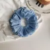 Estilo Coreano Blogger Mismo Estilo Goma para el Cabello de Intestino Grande Perlada con Purpurina Fina Textura Arrugada Suave Estilo Perezoso Esencial para Cola de Caballo Alta