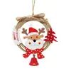 Suministro Transfronterizo de Campanas de Madera Recortadas de Navidad, Colgantes de Anciano Muñeco de Nieve, Accesorios para Decoración de Árbol de Navidad, Decoraciones