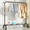Perchero Moderno Minimalista de Acero al Carbono, de Pie Vertical Moderno Minimalista para Uso Doméstico, Colgador de Ropa y Pantalones, Colgador de Corbatas, Almacenamiento con Compartimentos