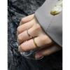 606 Estilo K Ins Nicho Diseño de Lujo Accesible Normcore Textura Plisada Circonita Anillo Fino Plata Esterlina S925 Anillo para Mujer