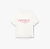Camiseta Casual Solta de Manga Curta com Estampa de Letras e Ícone Representativo Transfronteiriço para Mulheres e Homens, Exportação