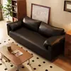 Sofá de Madera Maciza, Sofá Oreja de Elefante, Sofá Cama para Apartamento Pequeño, Sofá Doble/Triple para Oficina en Casa de Alquiler