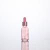 Rosa transparente essência de vidro essência garrafa cabeça de borracha conta-gotas spray frasco 5ml-100ml cosméticos sub-engarrafamento