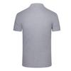Camisa de publicidad de fábrica en grupo - algodón de fibra larga de alto número con perlas engrosada para hombre y mujer, polo gris de manga corta con cuello de solapa para publicidad