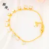 Ansioso Pelo Método Antigo de Ouro de Areia Incrustado com Diamantes, Pulseira Estilosa e da Moda Europeia e Americana com Borla de Estrela Quebrada e Estrela Explosiva para Mulheres Que Não Desbotará por Muito Tempo
