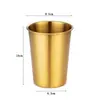 Taza de cerveza de acero inoxidable 304, taza de café, taza anti-caídas para jugo y bebidas frías para restaurante, vaso de agua de una sola capa para uso en casa y bar