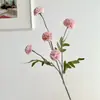 Color de otoño 5 cabezas de pompón diente de león flor artificial ramo de flores secas exhibición de flores falsas decoración mesa de comedor arreglo floral cross-border dropshipping