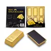 Imanes para Refrigerador de Ladrillo de Oro, Ladrillo de Oro Simulado y Barra de Oro Magnéticos para Mensajes en Refrigerador, Pegatinas para Pizarra Blanca