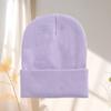 Gorro de lana para otoño e invierno, gorro de punto para parejas, jersey de color caramelo, gorro de punto, logotipo bordado personalizado, patrón y texto.