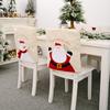 Zicheng Suprimentos Decorativos de Natal Novos para Idosos Boneco de Neve Capa de Cadeira de Linho Capa Criativa para Banco de Casa Suprimentos Festivos