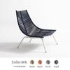 Balcón Escandinavo Casual Sofá Pequeño Combinación Mesa de Centro Exterior Ratán Cordado Mecedora Perezosa Patio Jardín Muebles