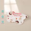 Bebê Duplo Penteado Algodão Bib Slip Toalha impermeável Milk Spit Bib Newborn Bib 360 Saco de refeição rotativo