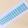 30 Piezas de Uñas Artísticas Portátiles Estilo Ins, Uñas Portátiles Cuadradas Cortas, Pegatinas de Uñas Sencillas de Color Sólido, Uñas Postizas para Mujer